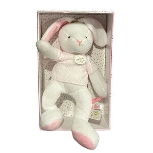 DouDou Et Compagnie Plush BUNNY RABBIT Security Lovey Baby Toy PINK DOT Shirt